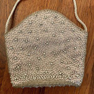 Silver Beaded Purse